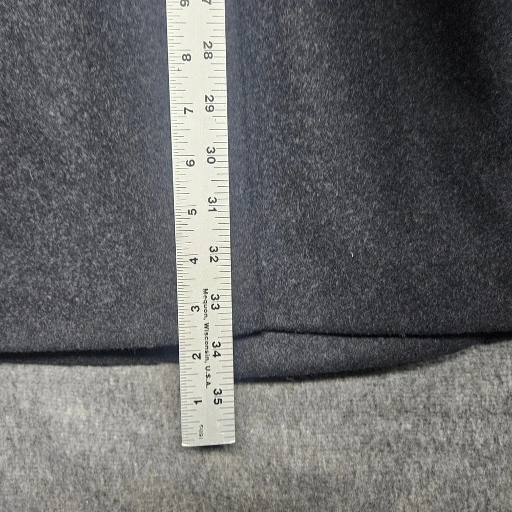Jos A Bank Pea Coat Mens L Gray Wool Blend Double Breasted Winter Jacket